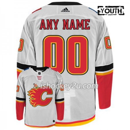 Børn NHL Calgary Flames Trøje Tilpasset Adidas Hvid Authentic Børn NHL Calgary Flames Trøje Tilpasset Adidas Hvid Authentic